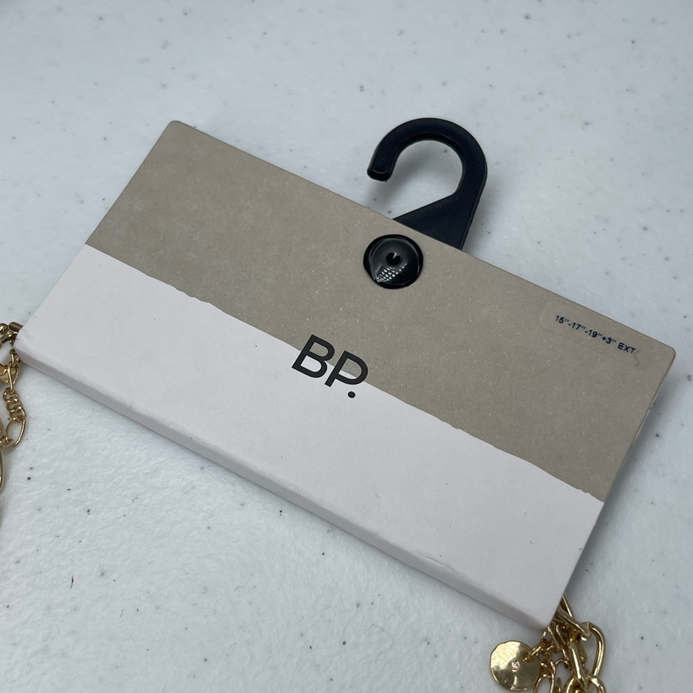 BP Brass plum Nordstrom NWT gold tone layered necklace set - Picture 2 of 3